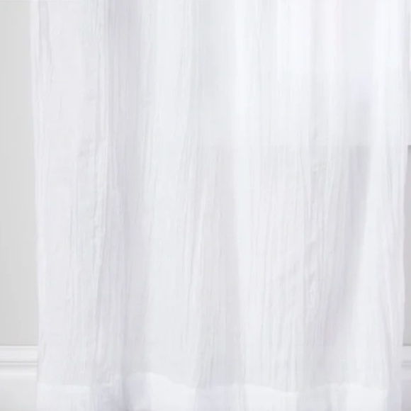 opalhouse white crushed sheer curtain panel 84"x42" (Set of 2) - Picture 3 of 7